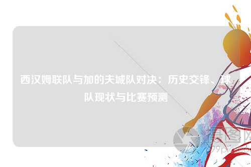 西汉姆联队与加的夫城队对决：历史交锋、球队现状与比赛预测