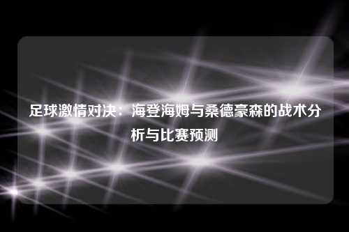 足球激情对决：海登海姆与桑德豪森的战术分析与比赛预测